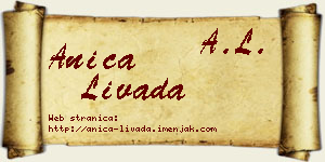 Anica Livada vizit kartica